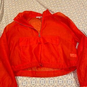 Fashion Nova Vibrant Red Utility Jacket